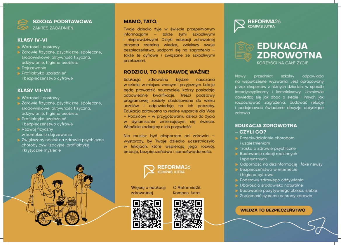 Edukacja zdrowotna - ulotka (strona 1)